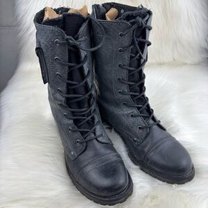 ROXY SEATTLE LACE UP COMBAT BOOTS SIZE 8.5 WOMANS